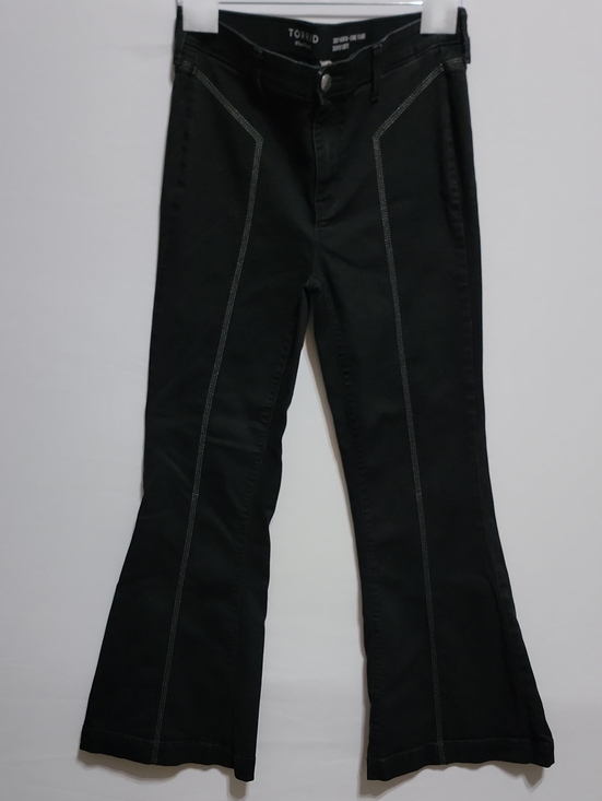 torrid Denim - Torrid Sky High Flare Jeans Black Size 10T 10 Tall Super Soft Contrast Stitch